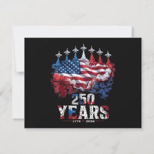 Convites Bandeira dos EUA Aniversário de 250 Anos de 4 de J