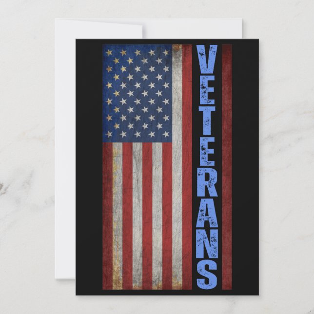 CONVITES BANDEIRA DOS EUA DOS VETERANOS 4 DE JULHO  (Frente)