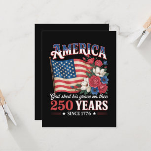 Convites Bandeira Floral América 250 Anos