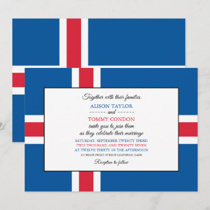 Convites Bandeira Islandesa, Bandeira do Casamento Islandês