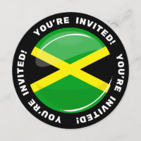 Bandeira Jamaicana Redonda Glossy