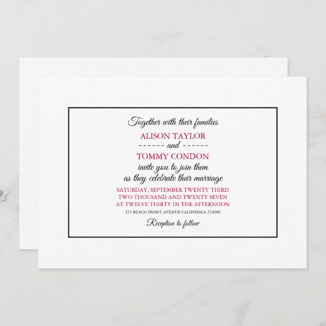 Convites Bandeira Japonesa, Bandeira do Casamento Japão (Frente/Verso)