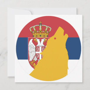 Convites Bandeira Nacional Sérvia Wolf