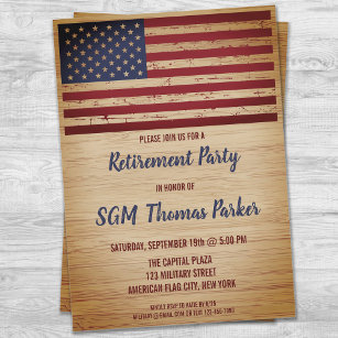 Convites Bandeira Patriótica Americana da Reforma Militar