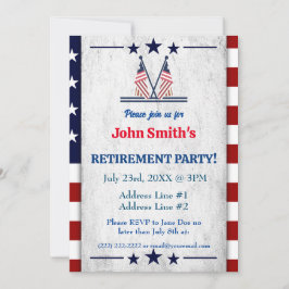 Convites Bandeira Patriótica Americana do Partido Militar S