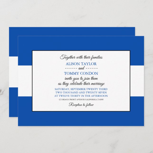 Convites Bandeira Salvadorenha, Bandeira do Casamento de El (Frente/Verso)