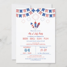 Bandeira Vermelha, Branca e Azul Americana 4º do P