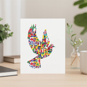 Convites Bandeiras do Mundo da Dove da Paz