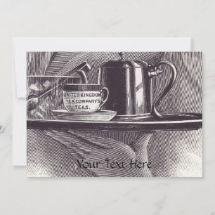 Convites Bandeja de chá de vinheta