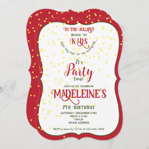 Convites Bando de Crianças Engraçado Festa de aniversário