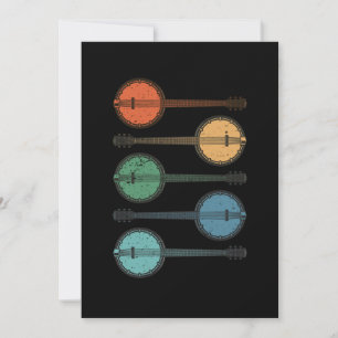 Convites Banjo Instrumento Música country Acústica Blue Pre