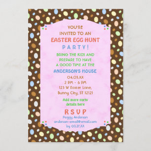 Convites Banner de retrô Elegante de Festa de Ovos de Pásco
