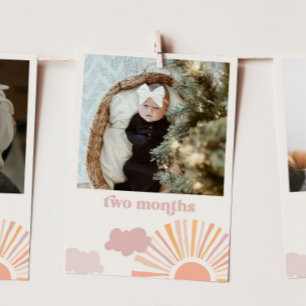 Convites Banner mensal Girl Sun - Dois meses