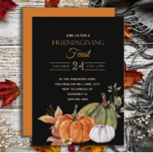 Banquete de Ação de Amizade Preta Pumpkins