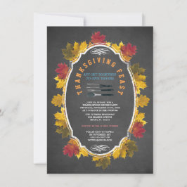 Convites Banquete de Ação de Graças do Foliage Fall Foliage