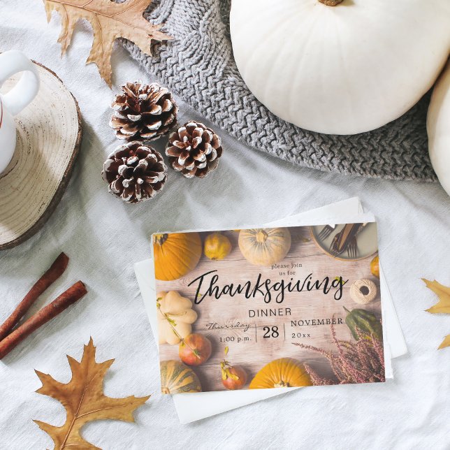 Convites Banquete de Ação de Graças Pumpkin (Criador carregado)