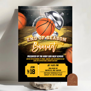 Convites banquete de final de temporada de basquete