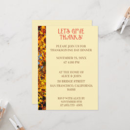 Convites Banquete de outono do Janto de Ação de Graças de O