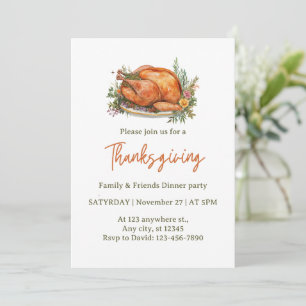 Convites Banquete Elegante de Família e Amigos