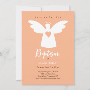 Convites Baptism Christening angel