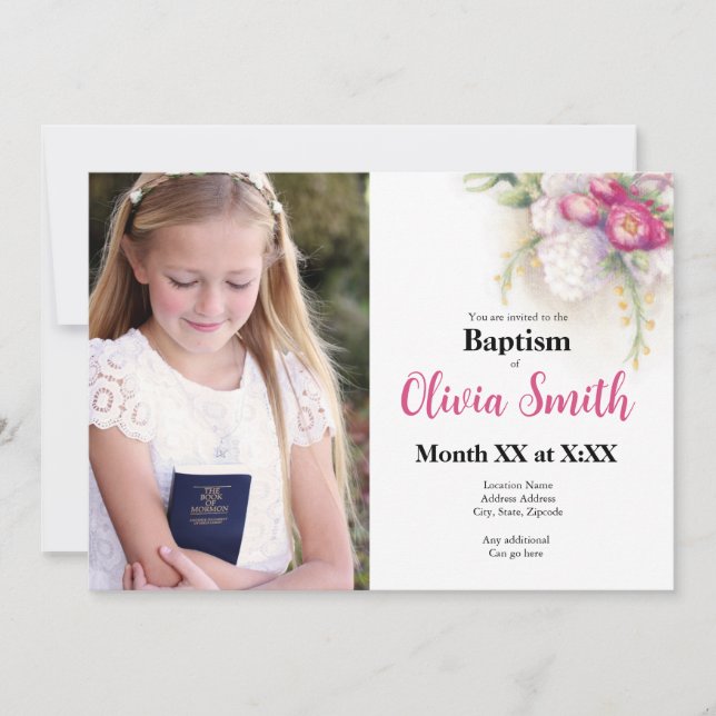 Convites Baptism Invitation (Frente)
