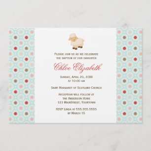 Convites Baptismo pequeno do cordeiro