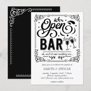 Convites Bar Aberto (e Casamento) Micro Casamento Casual