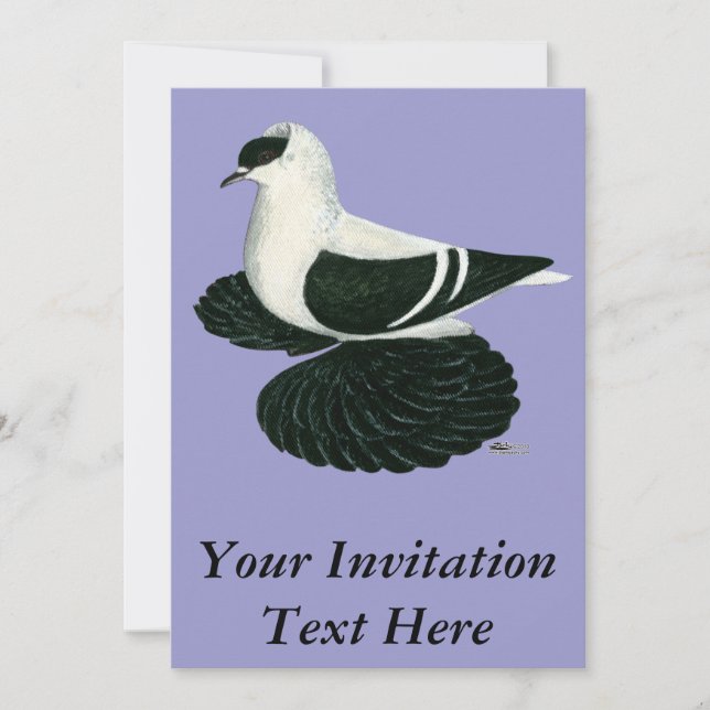 Convites Bar Branco Negro Swallow Pigeon Saxon (Frente)