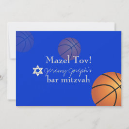 Convites Bar de basquete PixDezines para ✡ Mitzvah/cor de c