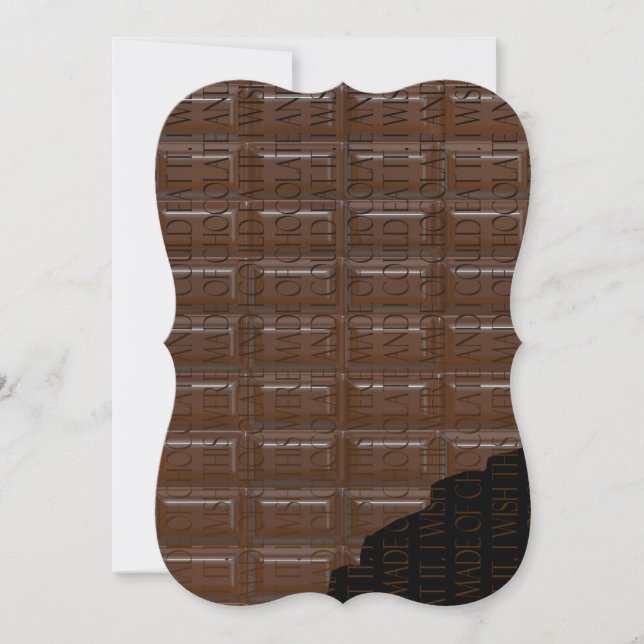 Convites Bar de chocolate (Frente)