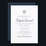Convites Bar de Tipografia Moderno   Elegante Mitzvah<br><div class="desc">Composto por uma escrita elegante e uma tipografia serif; Tudo num fundo branco. 

Este foi projetado por materiais de terceiros selecionados,  exclusivos para o Zazzle.

Disponível aqui:http://www.zazzle.com/selectpartysupplies</div>