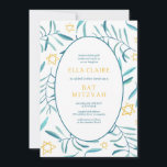 Convites Bar de Watercolor Botanical Star - Foto Mitzvah<br><div class="desc">Cartão perfeito para anunciar um morcego mitzvah, bar mitzvah ou outra celebração judaica! A mão fez a aquarela de arte para você na frente e foto atrás! TOTALMENTE PERSONALIZÁVEL! Clique em "Personalizar" acima para editar o texto e adicionar sua própria foto. Clique em "editar usando a ferramenta design" para ajustar...</div>