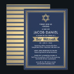Convites Bar de Zoom Virtual Mitzvah Marinho Azul Branco e<br><div class="desc">Quer amigos e familiares estejam praticando distanciamento social ou simplesmente vivam longe, conectem-se com eles online com uma cerimônia e celebração virtual de mitzvah bar. Este na moda moderno convite inclui textos para um evento online de longa distância via videoconferência via Internet e transmissão em direto. Todo texto é simples...</div>