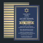 Convites Bar de Zoom Virtual Mitzvah Marinho Azul Branco e<br><div class="desc">Quer amigos e familiares estejam praticando distanciamento social ou simplesmente vivam longe, conectem-se com eles online com uma cerimônia e celebração virtual de mitzvah bar. Este na moda moderno convite inclui textos para um evento online de longa distância via videoconferência via Internet e transmissão em direto. Todo texto é simples...</div>