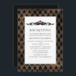 Convites Bar do Dragão Mitzvah<br><div class="desc">Shimmering faux glitter dragon balança bar mitzvah convite com um dragão de ornamentado florescendo com uma pedra vermelha de rubi.</div>