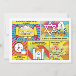 Convites Bar do História em quadrinhos Quic Book Mitzvah ou