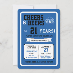 Convites Bar Esportivo Aniversário de 21 Anos de Gritos e C