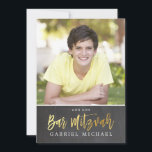 Convites BAR FOTO MITZVAH — escrevendo de ouro moderno para<br><div class="desc">pelo kat massard >> kat@simplysweetPAPERIE.com <<< design de convite de tendência para o BAR do seu filho MITZVAH Setup como modelo, é simples você adicionar seus próprios detalhes ou clicar no botão personalizar e você pode adicionar ou alterar texto, fontes, tamanhos etc. DICA: 1. Para alterar/mover gráficos / alterar a...</div>