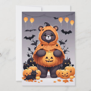 Convites Bar Halloween Cartografia Animal Engraçada Adoráve