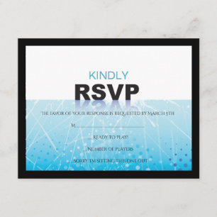 Convites Bar ICE HOCKEY Bat Mitzvah Responde RSVP Card