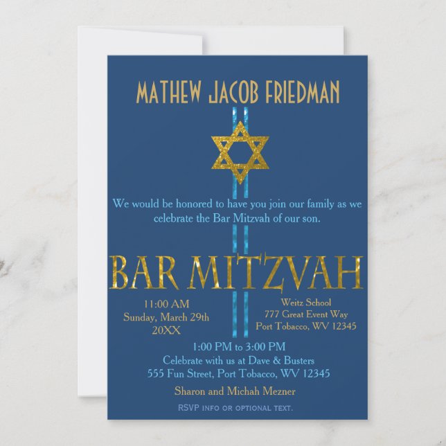 Convites Bar Mitzvah (Frente)