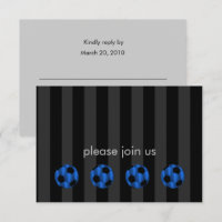 Bar Mitzvah Blue e Black Soccer Ball