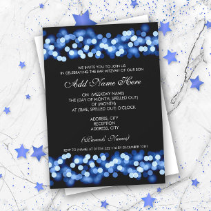 Convites Bar Mitzvah Blue Hollywood Glam