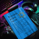 Convites Bar Mitzvah Blue Techno Streaks<br><div class="desc">Conjuntos de convites para o bar Mitzvah e Bat Mitzvah desenhados por Umua. Impresso e enviado pela Zazzle ou seus parceiros.</div>