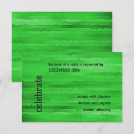 Convites Bar Mitzvah Bright Green Techno Streaks