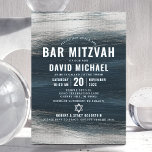 Convites Bar Mitzvah Cinza de carvão Silver Foil Coelho Mod<br><div class="desc">Tenha orgulho, alegria e mostre este marco do seu Bar favorito Mitzvah! Enviar este convite legal, único, moderno e personalizado para um evento que se lembre. Traços de pincel de folha prateada metálicos e Estrela de David, juntamente com tipografia branca e ousada, sobrepõem um rico e escuro fundo de tinta...</div>