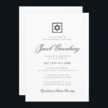 Convites Bar Mitzvah - Clássico Simples Minimalista<br><div class="desc">Design é composto por tipografia sans serif e por tipografia de script cursivo lúdica sobre um fundo simples. 

Disponível aqui:http://www.zazzle.com/store/selectpartysupplies</div>