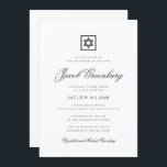 Convites Bar Mitzvah - Clássico Simples Minimalista<br><div class="desc">Design é composto por tipografia sans serif e por tipografia de script cursivo lúdica sobre um fundo simples. 

Disponível aqui:http://www.zazzle.com/store/selectpartysupplies</div>