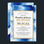 Convites BAR MITZVAH CONVIDA a moderna cor da água azul leg<br><div class="desc">por kat massard >> kat@simplysweetPAPERIE.com <<< Um design de convite super simples, mas na moda para o BAR do seu filho MITZVAH. Uau, seus amigos e família com este pequeno número;D Configuração como modelo é simples você adicionar seus próprios detalhes, ou clicar no botão personalizar e você pode adicionar ou...</div>