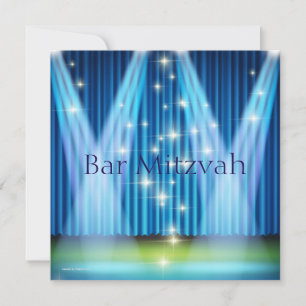 Convites Bar Mitzvah Convite, Palco Iluminado